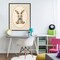 Stupell Industries Neutral Bunny in Oval Border Framed Giclee, design by LSR Design Studio